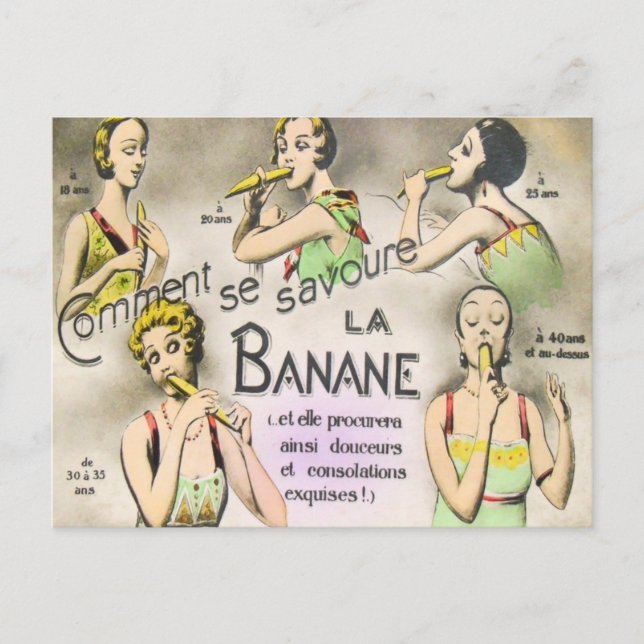 Så här får du ett Banana-vykort Vykort (Framsida)