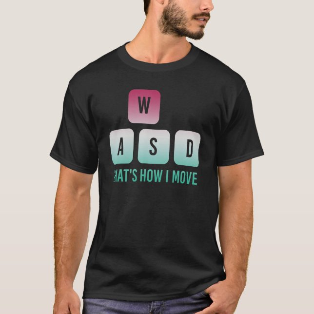 Så här flyttar jag Tangentbord Computer Nycklar ti T Shirt (Framsida)