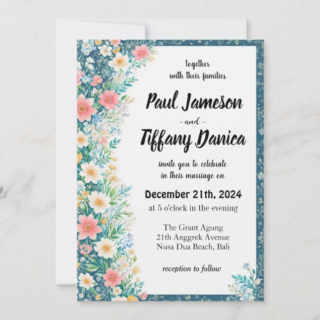 Så här förbereder du din bröllopsinbjudan inbjudningar (Framsida)