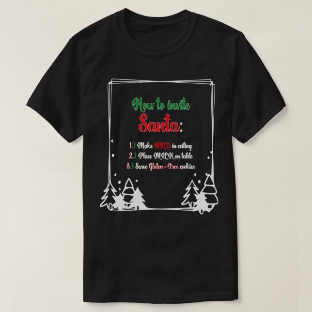 Så här går det till inbjudan Santa Gluten free chr T Shirt (Design framsida)
