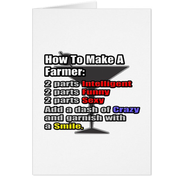 Så här gör du en jordbrukare hälsningskort (Framsidan)