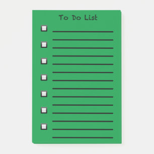 Så här gör du en lista med anteckningsblock-Grönt Post-it Block