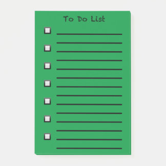 Så här gör du en lista med anteckningsblock-Grönt Post-it Block