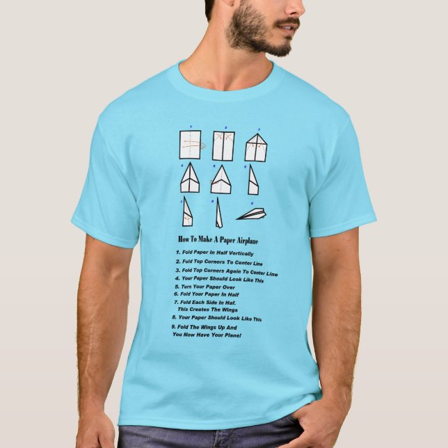 Så här gör du ett Pappert flygplan T-Shirt (Framsida)