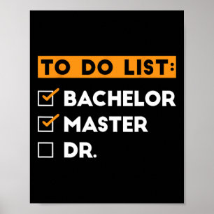 Så här gör du för att lista Bychelors Master Docto Poster