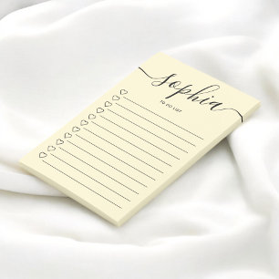 Så här gör du Gult Notes för att lista skripthörne Post-it Block