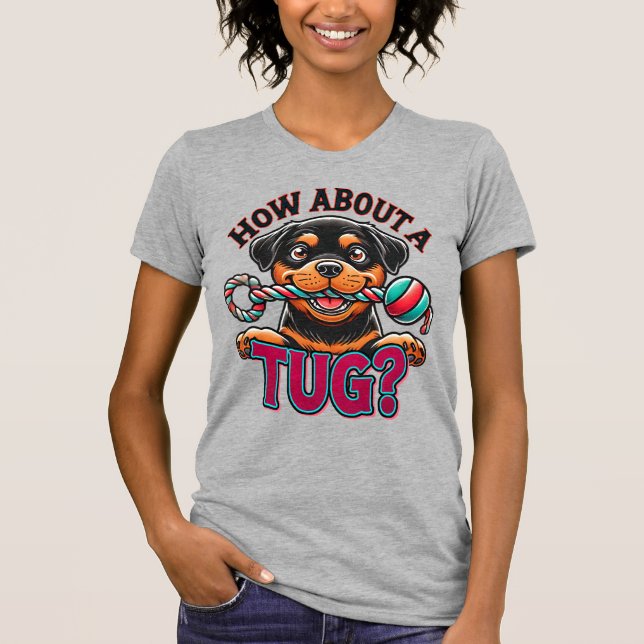 Så här gör du med en tug - Rottweiler T-Shirt (Framsida)