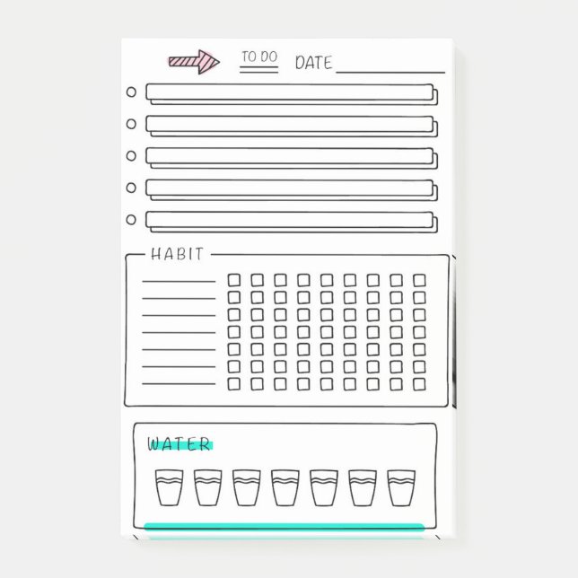Så här gör du med Habit-spåraren Post-it Block (Framsida)