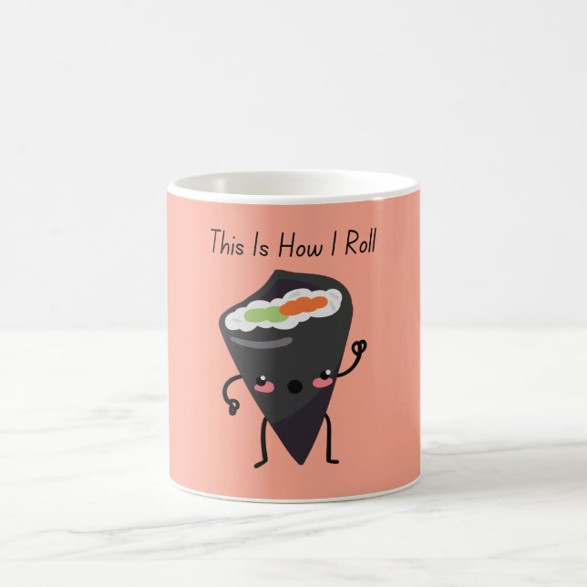 Så här gör jag i Roll kawaii Sushi Coffee Mugg (Center)