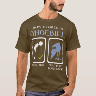 Så här hälsar du Shoebill Stork Art African Bird L T Shirt