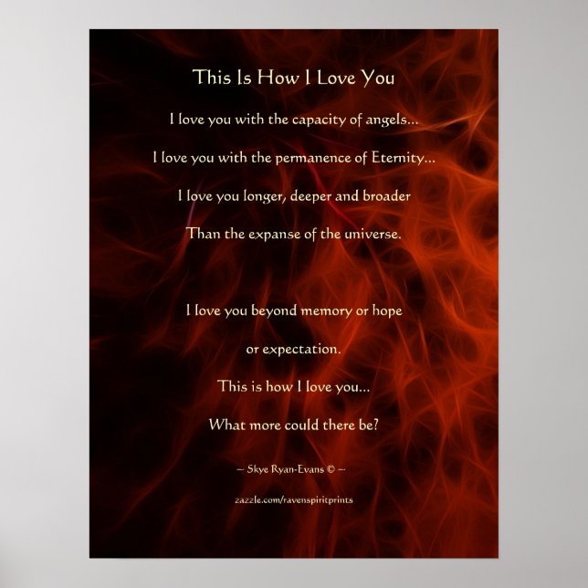 "Så här Kärlekar du" Poster Fractal Poetry (Framsidan)