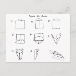 Så här matar du ett Pappert flygplan Vykort