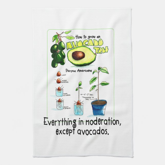 Så här odlar du en Avocado Träd Kökshandduk (Vertikal)