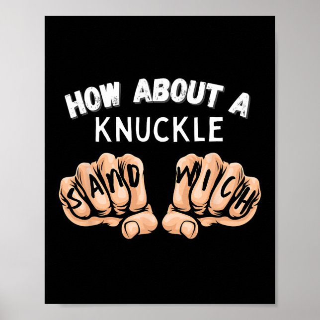 Så här om en Knuckle Sandwich - Boxing Fist Fighte Poster (Framsidan)