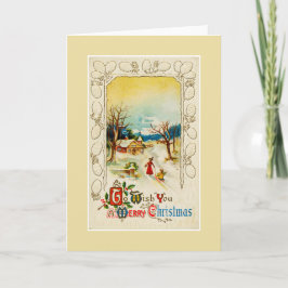 Så här önskar du dig en God jul Blek-Gult Helgkort