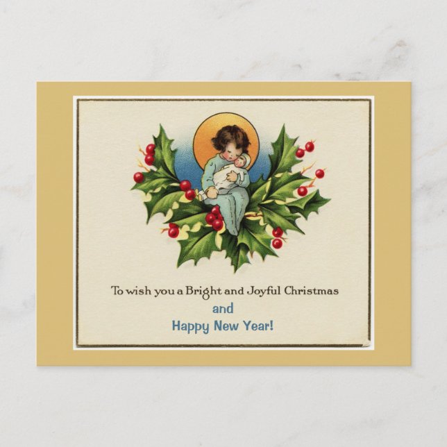 Så här önskar du dig en ljus och Glatt Gult Helg Vykort (Framsida)