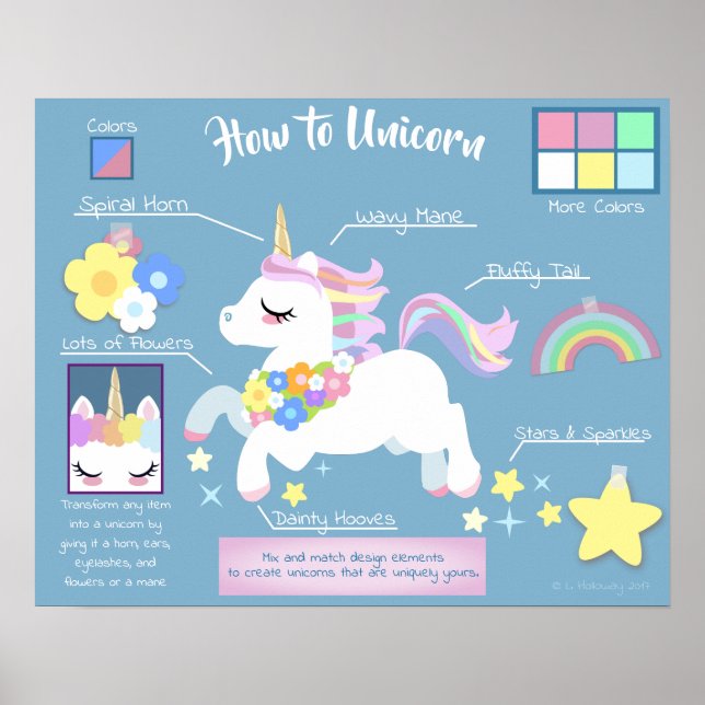 Så här Poster Unicorn (Framsidan)