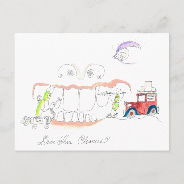 Så här rengör du tänderna vykort (Framsida)