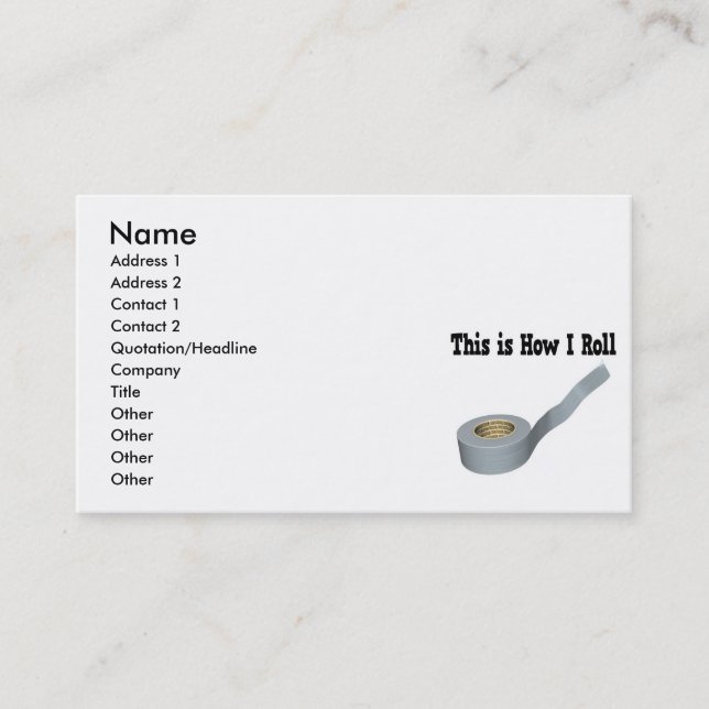 Så här rullar jag band visitkort (Framsida)