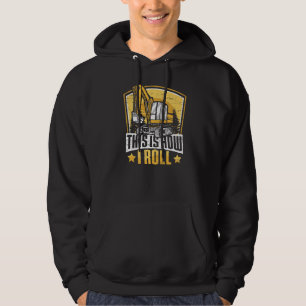 Så Här Rullar Jag Byggnadsarbetare & Anläggnings Hoodie