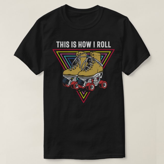 Så här rullar jag Coola Roller Derby Retro Classic T Shirt (Design framsida)