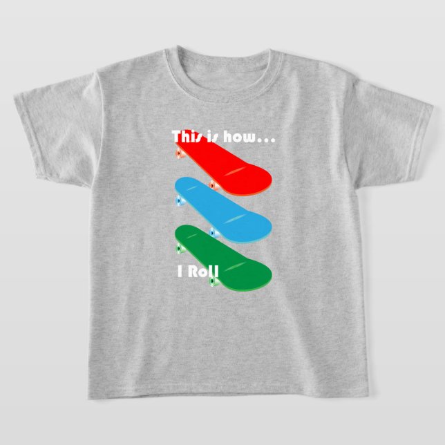 Så här rullar jag Design - Flickors Basic T-Shirt (Laydown)