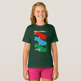 Så här rullar jag design - flickors grundläggande  t shirt