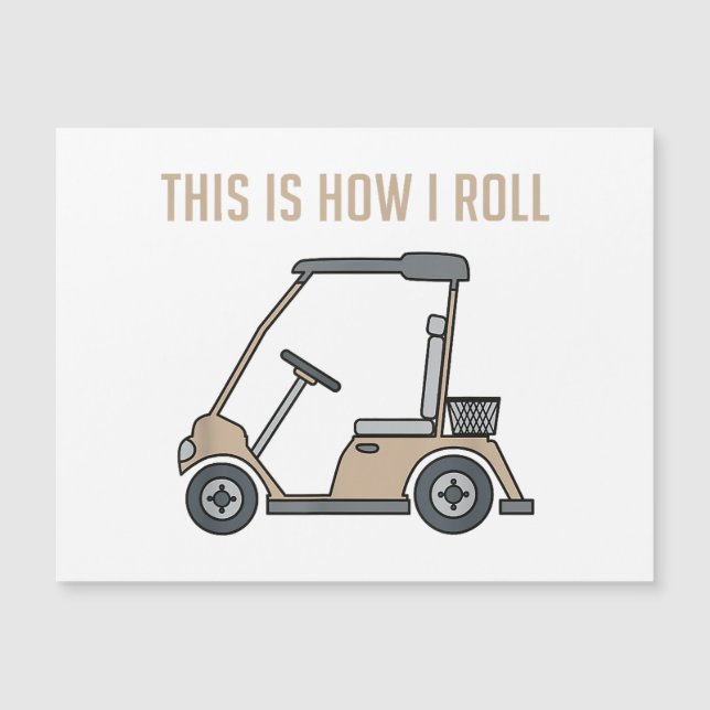Så här rullar jag Golf Cart Funny Golfers (Framsida)