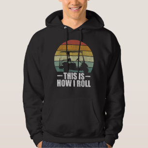 Så här rullar jag Golf Gift Funny Golfers Retro G Hoodie
