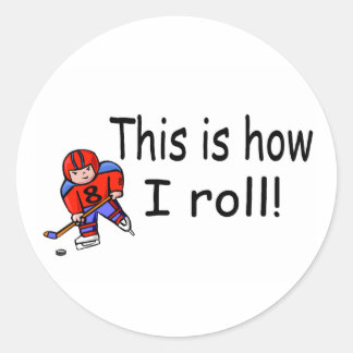 Så här rullar jag (Hockey) Runt Klistermärke