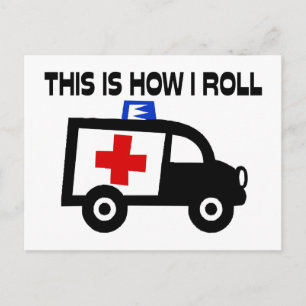 Så här rullar jag i en ambulans vykort