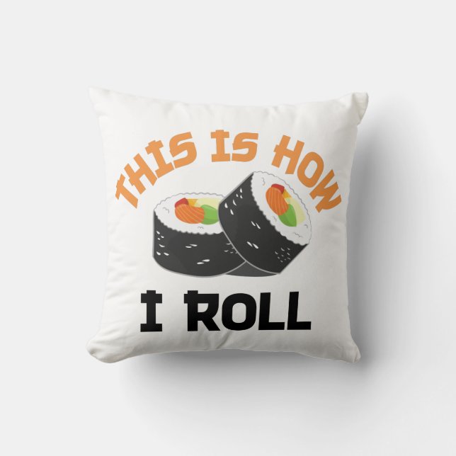 Så här rullar jag - Lusnyj Sushi Kudde (Framsida)