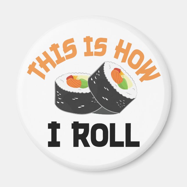 Så här rullar jag - Lusnyj Sushi Magnet (Framsidan)