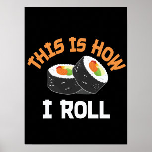 Så här rullar jag - Lusnyj Sushi Poster