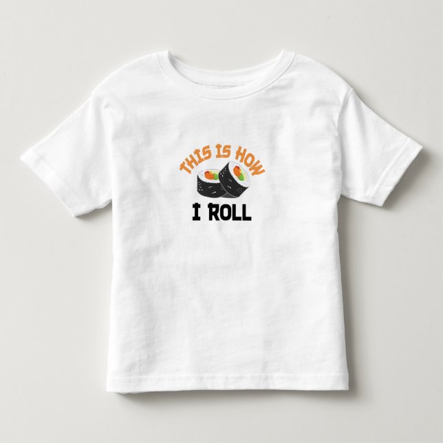 Så här rullar jag - Lusnyj Sushi T Shirt (Framsida)