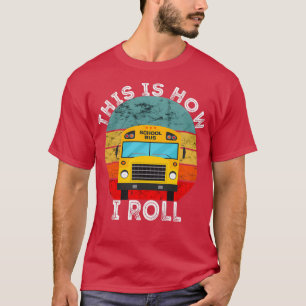 Så här rullar jag på Buss Retro Sunset i skolan T Shirt