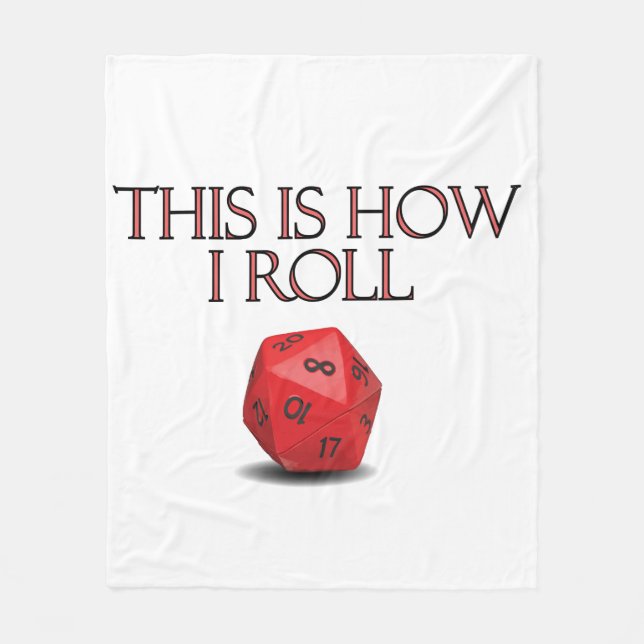 Så här rullar jag på RPG Dice Fleecefilt (Framsidan)