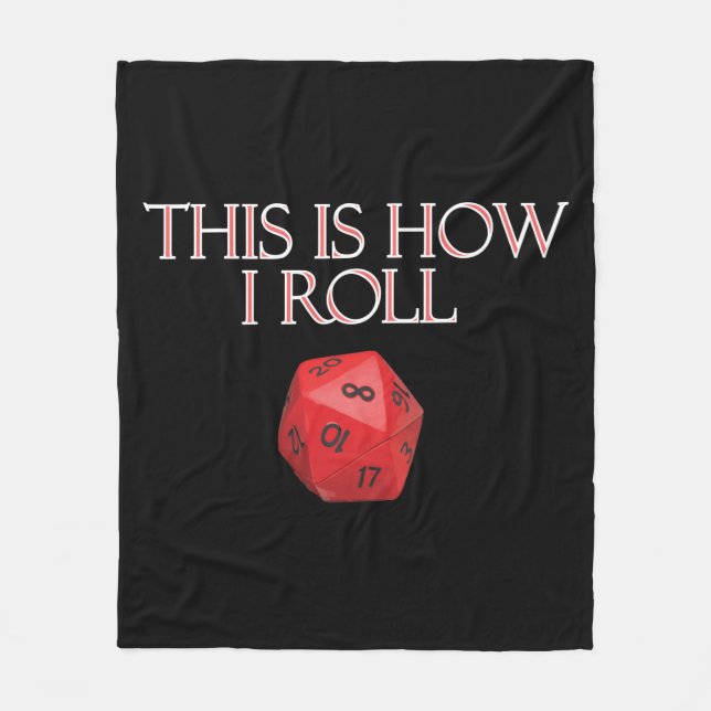 Så här rullar jag på RPG Dice Fleecefilt (Framsidan)