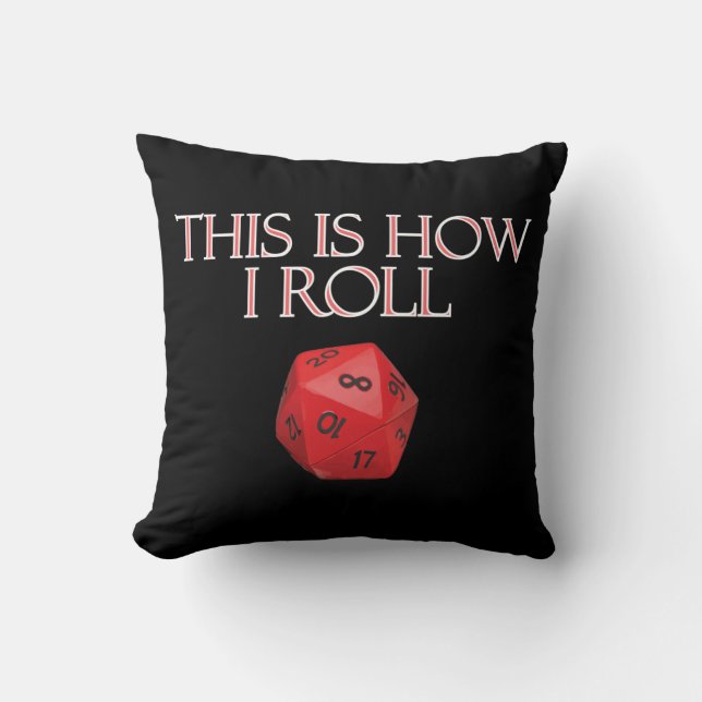 Så här rullar jag på RPG Dice Kudde (Framsida)