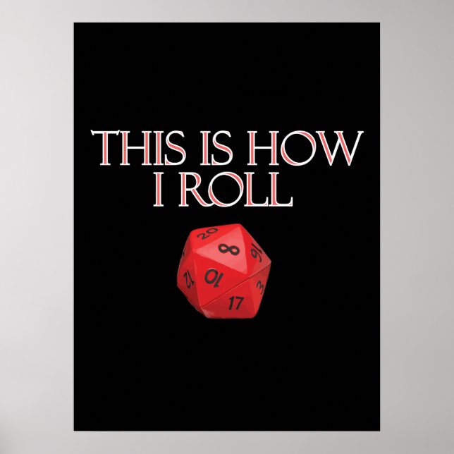 Så här rullar jag på RPG Dice Poster (Framsidan)
