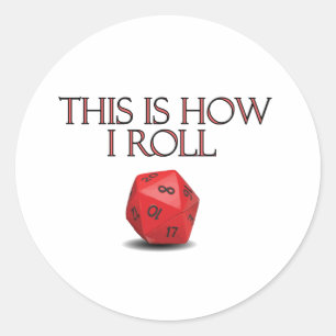 Så här rullar jag på RPG Dice Runt Klistermärke