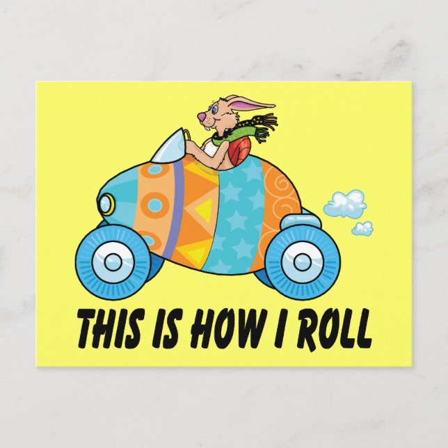 Så här rullar jag Påskharn Helg Vykort (Framsida)