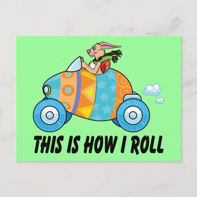 Så här rullar jag Påskharn Helg Vykort (Framsida)