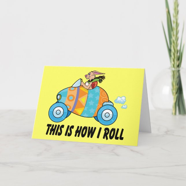 Så här rullar jag Påskharn Helgkort (Framsida)