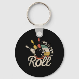 Så här rullar jag Retro Bowling Bowlareare Roligt  Nyckelring