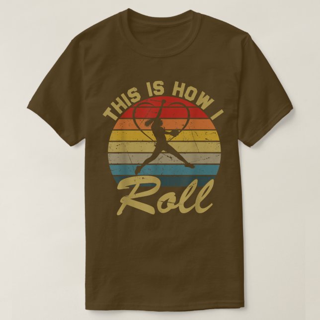 Så här rullar jag Retro Softball Girls T Shirt (Design framsida)
