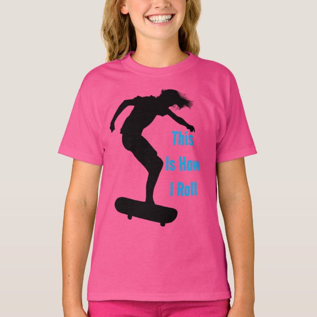 Så här rullar jag, Skateboarders T Shirt (Framsida)