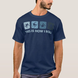 Så här rullar jag, snurrar på vintern t shirt