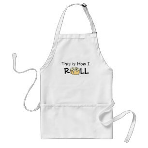 Så här rullar jag Tecknad Cinnamon Roll Förkläde