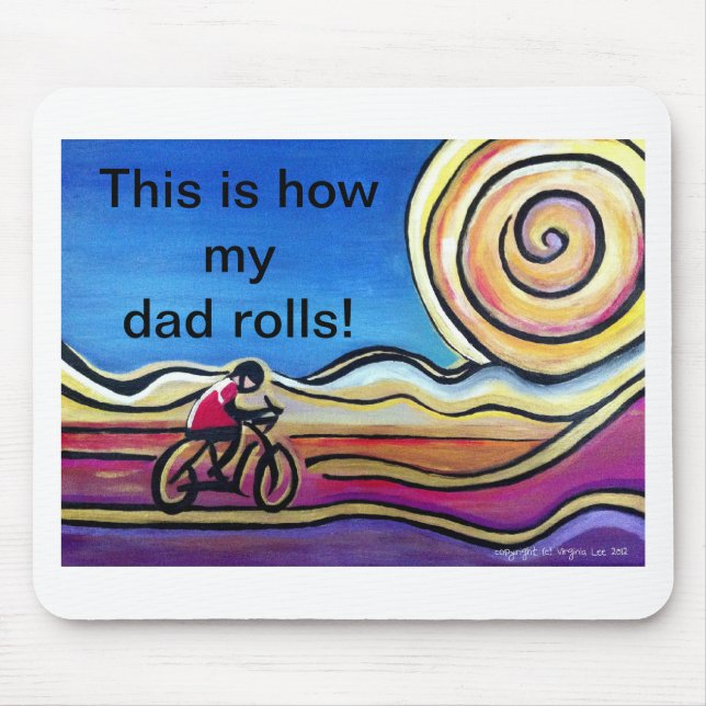 Så här rullar min pappa (Cyclist) Musmatta (Framsidan)